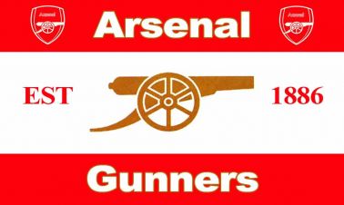 Arsenal FC Gunners Crest Flag