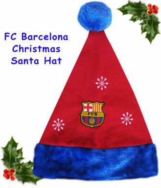 FC Barcelona Christmas Santa Hat