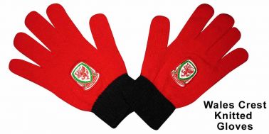 Wales FA Crest Woolly Gloves