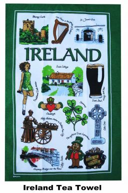 Ireland Cultural Images Kitchen Tea Towel