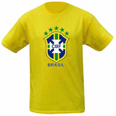 Brazil Football Crest Kids T-Shirt