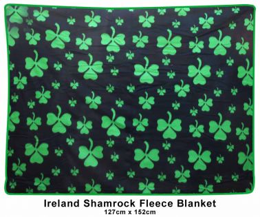 Ireland Shamrock Fleece Blanket