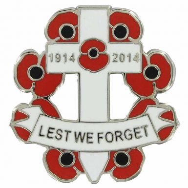 WW1 1914 Centenary Cross Pin Badge