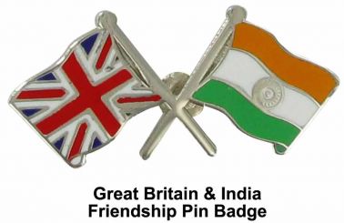 Great Britain & India Friendship Pin Badge