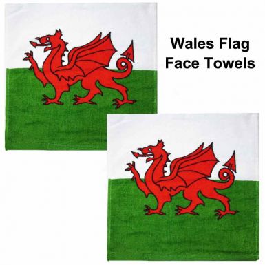 Wales Flag Face Towels
