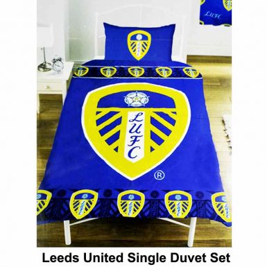 Leeds United Crest Single Duvet Set Leeds United Crest Single Duvet Set
