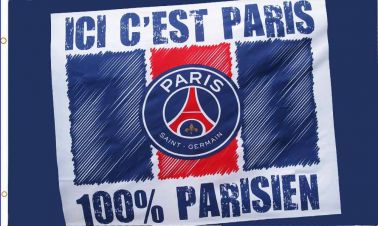 Paris St Germain PSG Crest Flag