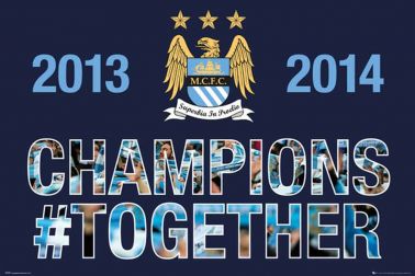 Manchester City 2014 Champions Poster