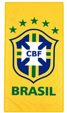 Brazil Football Crest Beach Towel Brazil Football Crest Beach Towel