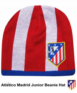 Atletico Madrid Crest Junior Beanie Hat