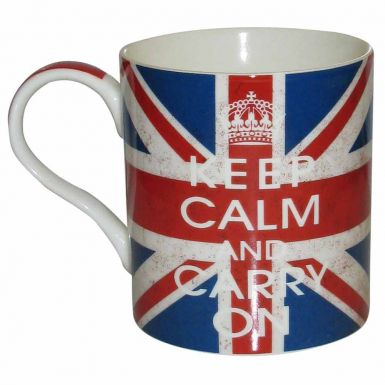 Keep Calm & Carry On Mug Union Jack Design
