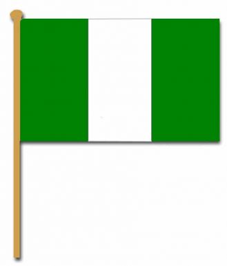 Nigeria Hand Waving Flag with Stick