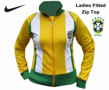 Ladies Brazil Fitted Zip Top by Nike