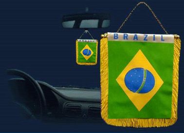 Brazil Flag Mini Pennant for Car Brazil Flag Mini Pennant for Car