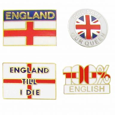 England Flag Pin Badge Set