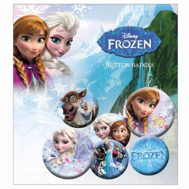 Disney Frozen Anna & Elsa Button Badge Set