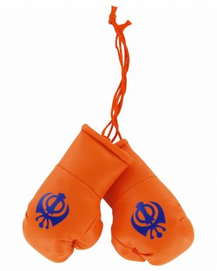 Sikh Khanda Mini Boxing Gloves for Cars or the Home