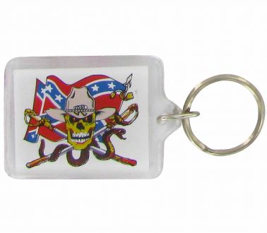 Confederate USA Rebel Picture Keyring