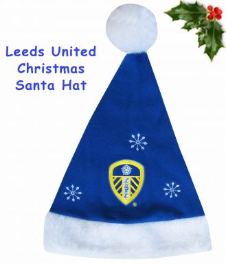Leeds United Crest Christmas Santa Hat