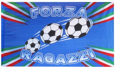 Italy Forza Ragazzi Football Flag