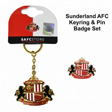 Sunderland AFC Keyring & Badge Set