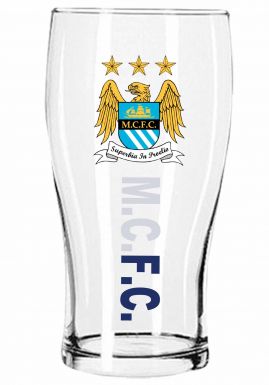 Man City Crest Pint Glass