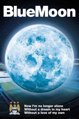 Manchester City Blue Moon Poster