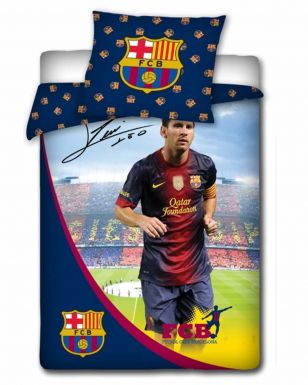 FC Barcelona & Lionel Messi Single Duvet Set