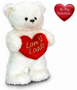 Love You Loads Teddy Bear with Heart for Valentines Day