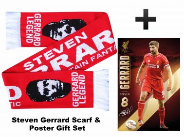 Steven Gerrard Scarf & Poster Gift Set