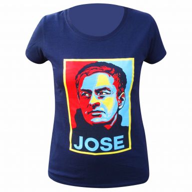 Ladies Jose Mourinho Pop Art Print Skinny Fit T-Shirt