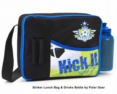 Football Striker Lunch Bag & Drinks Bottle by Polar Gear