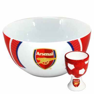 Arsenal FC Crest Bowl & Egg Cup Set
