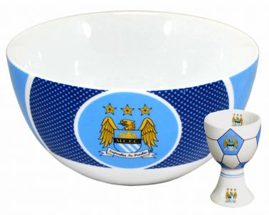 Man City Bowl & Egg Cup Man City Bowl & Egg Cup
