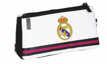 Real Madrid Crest Twin Pocket Pencil Case