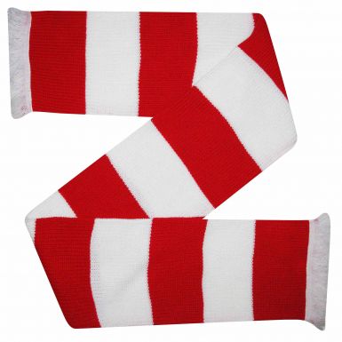 Chunky Red & White Bar Scarf
