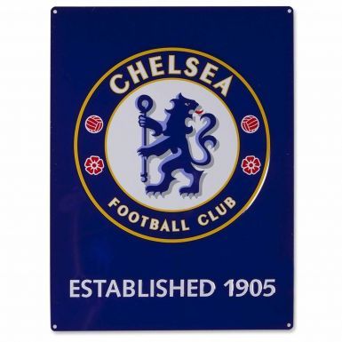 Large Chelsea FC Crest Metal Sign