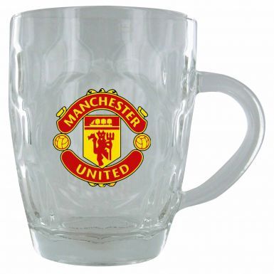 Manchester United Crest Dimple Pint Glass