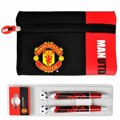 Man Utd Pencil Case & 2 Pen Set