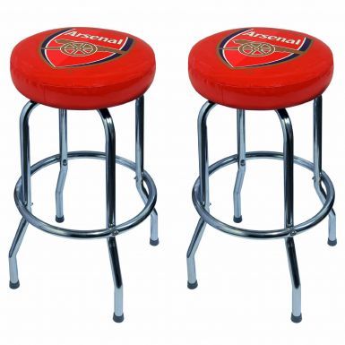 Pair of Arsenal FC Padded Bar Stools