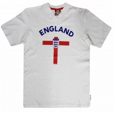 England 3 Lions Crest V-Neck T-Shirt