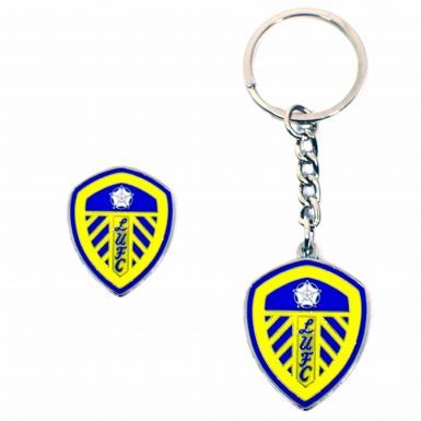 Leeds United Keyring & Badge Set Leeds Crest Pin Badge