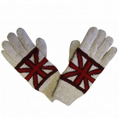 Union Jack Knitted Gloves