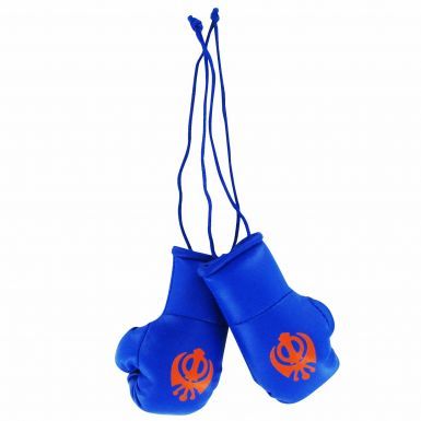 Sikh Khanda Mini Boxing Gloves for the Home, Work or Car
