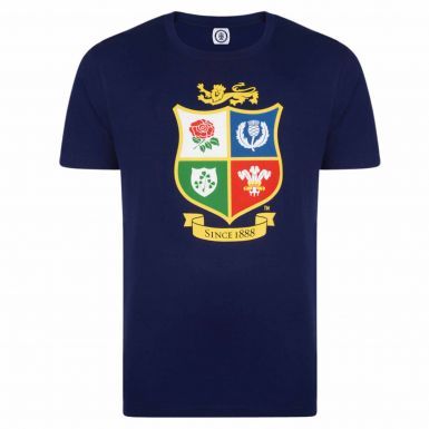 Official British & Irish Lions Rugby Crest New Zealand 2017 Tour T-Shirt