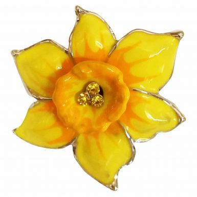 Ceramic Daffodil Brooch in Aid of the Marie Curie Fund