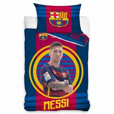 Lionel Messi & FC Barcelona Single Duvet Cover Set
