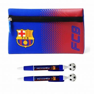 Official FC Barcelona Pencil Case & Pen Set
