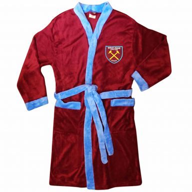 West Ham United Adults Dressing Gown (Sizes M to XL)