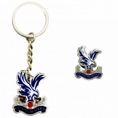 Official Crystal Palace Crest Keyring and Badge Set
